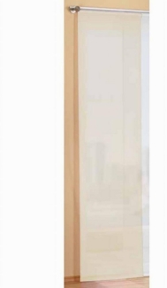 Gardinenbox Schiebegardine (1 St), Klettband, transparent, Voile, Flächenvorhang unifarben inkl. Paneelwagen 85589