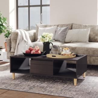 vidaXL Couchtisch Hochglanz-Grau 103,5 x 60 x 35 cm Spanplatte [806021]