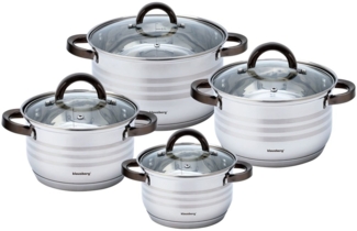 Klausberg Klausberg Stahltöpfe 8 Elemente 2,1l, 2,9l, 3,9l, 6,6l KB7701