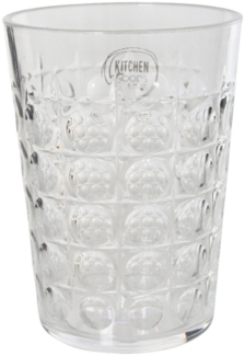 Decoris season decorations Glas, Plastik, Trinkglas 12cm Kunststoff gemustert Transparent
