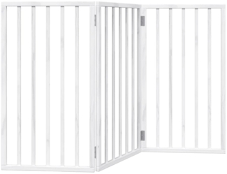 vidaXL Hundegitter Faltbar 3 Paneele Weiß 150 cm Pappelholz 352182