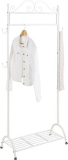 HOFMANN LIVING AND MORE Garderobenständer, aus Metall mit Kleiderstange, Ablageboden und 4 Kleiderhaken