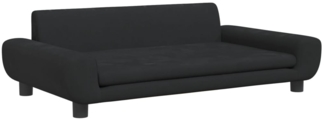 vidaXL Hundebett, Samt, Schwarz, 100 x 54 x 33 cm