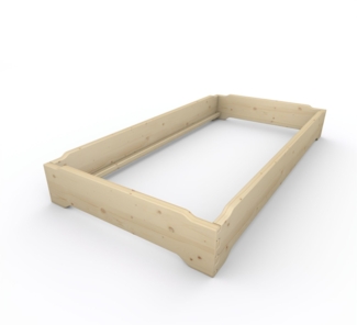 Stapelbett Holzbett (Fichte) "Gäste-Edi" 100 x 200cm 27cm Gästebett Jugendbett