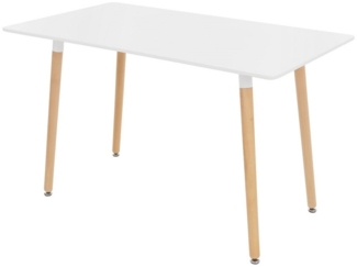 ML-DESIGN Esstisch Esszimmertisch Skandinavisch Küchentisch Wohnzimmertisch Schreibtisch, Tisch im skandinavischen Stil für 4-6 Personen MDF / Buche