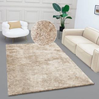 Bruno Banani Hochflor-Teppich Dana Teppich, leichter Glanz, besonders weich, rechteckig, Höhe: 30 mm, uni, Mikrofaser Teppiche, Wohnzimmer, Schlafzimmer, Esszimmer