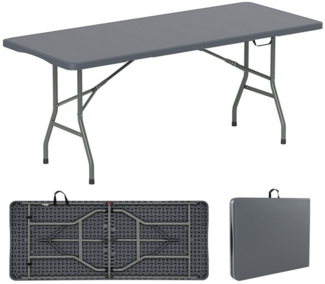 COSTWAY Campingtisch, 180cm tragbarer Klapptisch, bis 160 kg belastabr