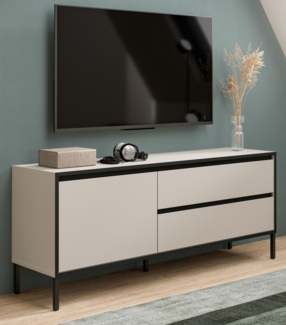 TV-Lowboard Torello in kaschmir und schwarz 150 cm