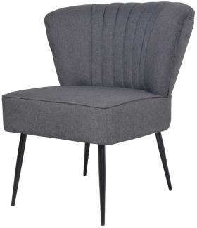 vidaXL Cocktailsessel Dunkelgrau Stoff 244096