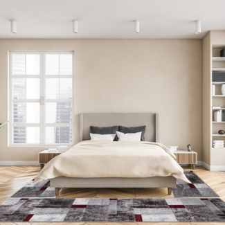 oKu-Tex Bettumrandung PHOENIX, Bettvorleger-Set, 3-tlg. Schlafzimmer, Höhe 11 mm, (Set, 3-tlg. 1 x 67 x 340 cm + 2 x 67 x 140 cm), Bettumrandung 3 teilig, weicher Kurzflor, modernes Design, meliert