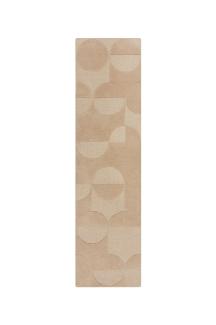 Kadima Design Eleganter Wollteppich "Deben Noah" -, Rutschfest. Farbe: Braun, 60x230 cm