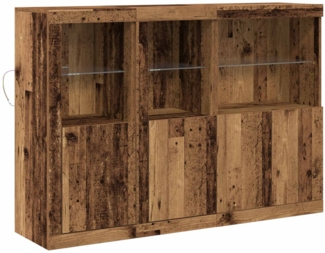 vidaXL LED-Sideboard Altholz 142,5 x 37 x 100 cm Holzwerkstoff 3333118