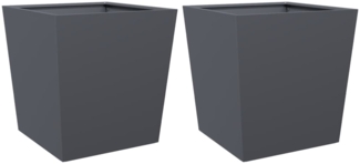 vidaXL Pflanzkübel 2 Stk. Anthrazit 50x50x50 Stahl 851071