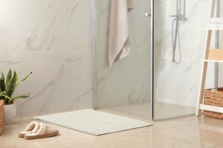 LUXOR living Badematte Atlanta, 50x80 cm, Höhe 10 mm, beidseitig nutzbar, fußbodenheizungsgeeignet, Baumwolle, rechteckig, Badematte, Badteppich, Duschvorleger, Uni Farben, saugstark