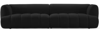 Micadoni Modulares Sofa Harry 4-Sitzer Samtstoff Schwarz