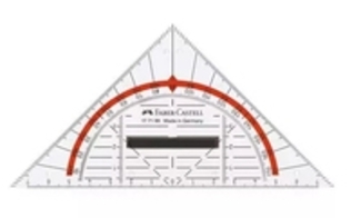 FABER-CASTELL Geometrie-Dreieck klein mit Griff 14cm