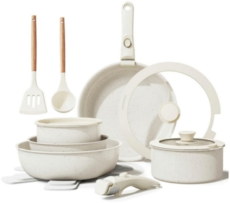 FOUORTUNATE-BEE Pfannen-Set Topfsets Pfannenset 16-Teilig Antihaft-Keramik-Kochgeschirr-Set