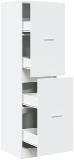 vidaXL Apothekerschrank Weiß 40x41x144,5 cm Holzwerkstoff 3309636