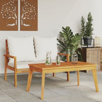 vidaXL Gartensofa-Set mit Kissen Massivholz Akazie 366381