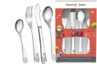 Kinderbesteck 4 tlg. 18/10 Feuerwehrmann Bernie