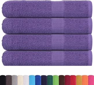 vidaXL Handtücher 4 Stk. Lila 100x200 cm 360 g/m² 100% Baumwolle 136891