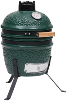 2-in-1 Kamado-Grill Smoker Keramik 56 cm Grün 316094