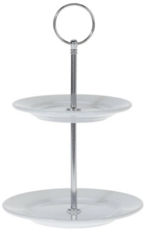 Etagere aus Porzellan, 2-stöckig