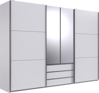 Schwebetürenschrank >MAGIC< in WEISS - 300x216x65cm (BxHxT)