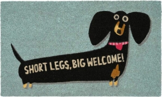 Giftcompany Fußmatte Dackel, Blau, 75x45 cm