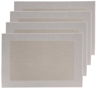 Neuetischkultur Platzset Platzset 4er Set, Creme/Beige Polyester, (Stück, 4-St, 4 Platzdecken), Platzdeckchen Platzmatte Tischset