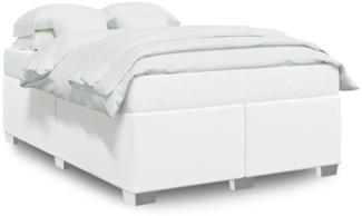 vidaXL Bettgestell Weiß 140x190 cm Kunstleder 3284557