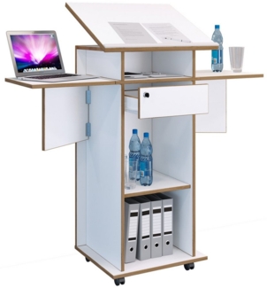 VCM Stehpult Holz Stehpult Rednerpult Stehtisch Rollen Salia