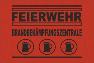 Rockbites - Fußmatte Türmatte Fußabstreifer "Feierwehr" Rot Nr. 173 (100990)*