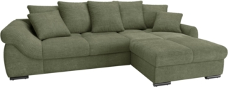 Mr. Couch Ecksofa Livorno L-Form, inkl. Hochschläfer-Bettauszug, XL-Bettkasten weiß beschichtet