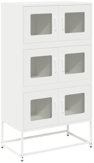 vidaXL Highboard Weiß 68 x 39 x 123 cm Stahl 853355