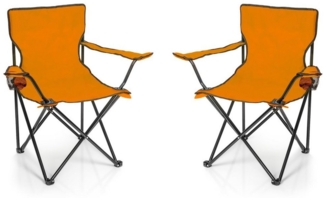 BigDean Campingstuhl 2x Faltstuhl Campingstuhl Anglerstuhl Getränkehalter Klappstuhl