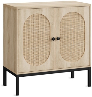 GarveeMore Sideboard mit Türen und verstellbaren Regalen,83 x 80 x 40 cm, Anrichte Buffet Schrank für Wohnzimmer,Esszimmer,Flur