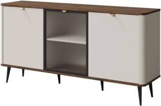 Kommode Rotevio 2D1W RE07 (Farbe: Cashmere / Cashmere + Nuss)
