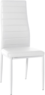 Esszimmerstuhl HADOR - Kunstleder Weiß 41.5 x 40 x 99 cm | Essstühle Esszimmerstühle Küchenstühle Wohnzimmerstühle