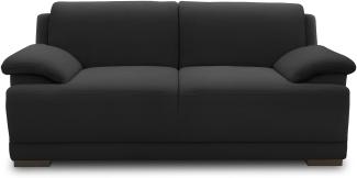 DOMO Collection Telos 2er Boxspringsofa, Sofa mit Boxspringfederung, Zeitlose Couch mit breiten Armlehnen, 186 x 96 x 80 cm, Polstergarnitur in anthrazit