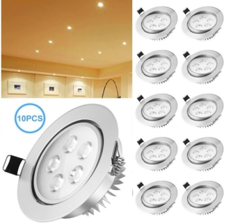 oyajia Einbauleuchte 10x LED Einbaustrahler Ultra Flach LED Spots, 3W/5W LED Spot, LED fest integriert, Deckenstrahler Einbauspot für Wohnzimmer, Badezimmer, Büro, 230V