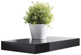 SHELVY 23 Hochglanz Schwarz Wandboard Wandregal Steckboard Hängeregal ca. 23,7 x 3,7 x 23,5 cm