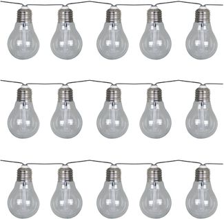 Luxform Lichterkette Solar-Lichterkette Corfu Partybeleuchtung - 15xLED, Aus Glas gefertigt