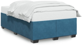vidaXL Bettgestell Blau 120x200 cm Samt 3284629