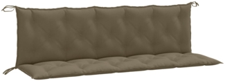 vidaXL Gartenbank-Auflagen 2 Stk. Melange Taupe 180x50x7 cm Stoff 4002627
