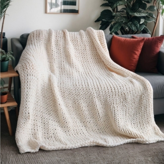 HOME DELUXE Webdecke LIAN Beige - 140 x 200 cm