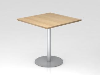 Besprechungstisch STF08 80x80cm Eiche Gestellfarbe: Chrom