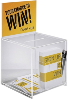 Sigel Aufbewahrungsbox Sigel Aktionsbox mit Einwurf, Zusatzfach VA152 Transparent (B x H x T