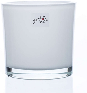 Sandra Rich Übertopf SANDRA RICH, Glasübertopf WEISS "cylindrical heavy Pot H 12cm/11,5cm"