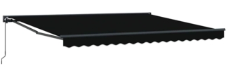 vidaXL Einziehbare Markise Schwarz 400x300 cm Stoff 3330605